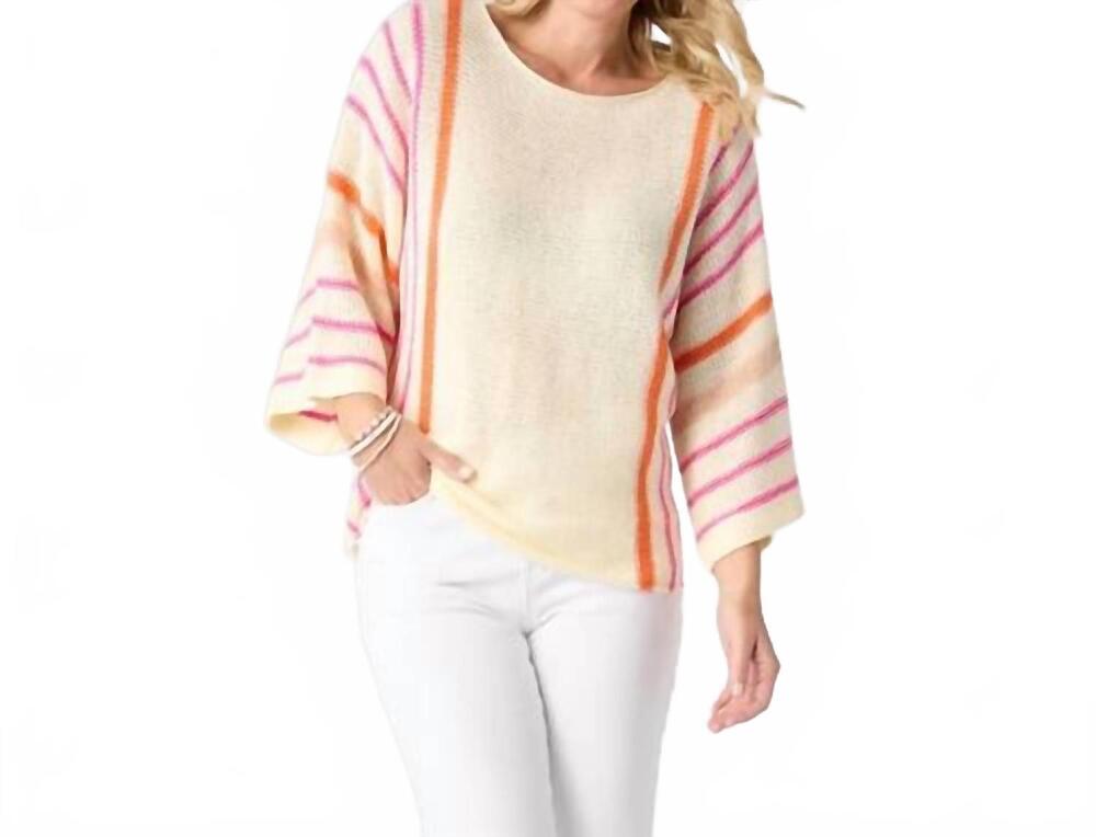 NEW COCO + CARMEN gretchen relaxed quarter sleeve sweater in natural